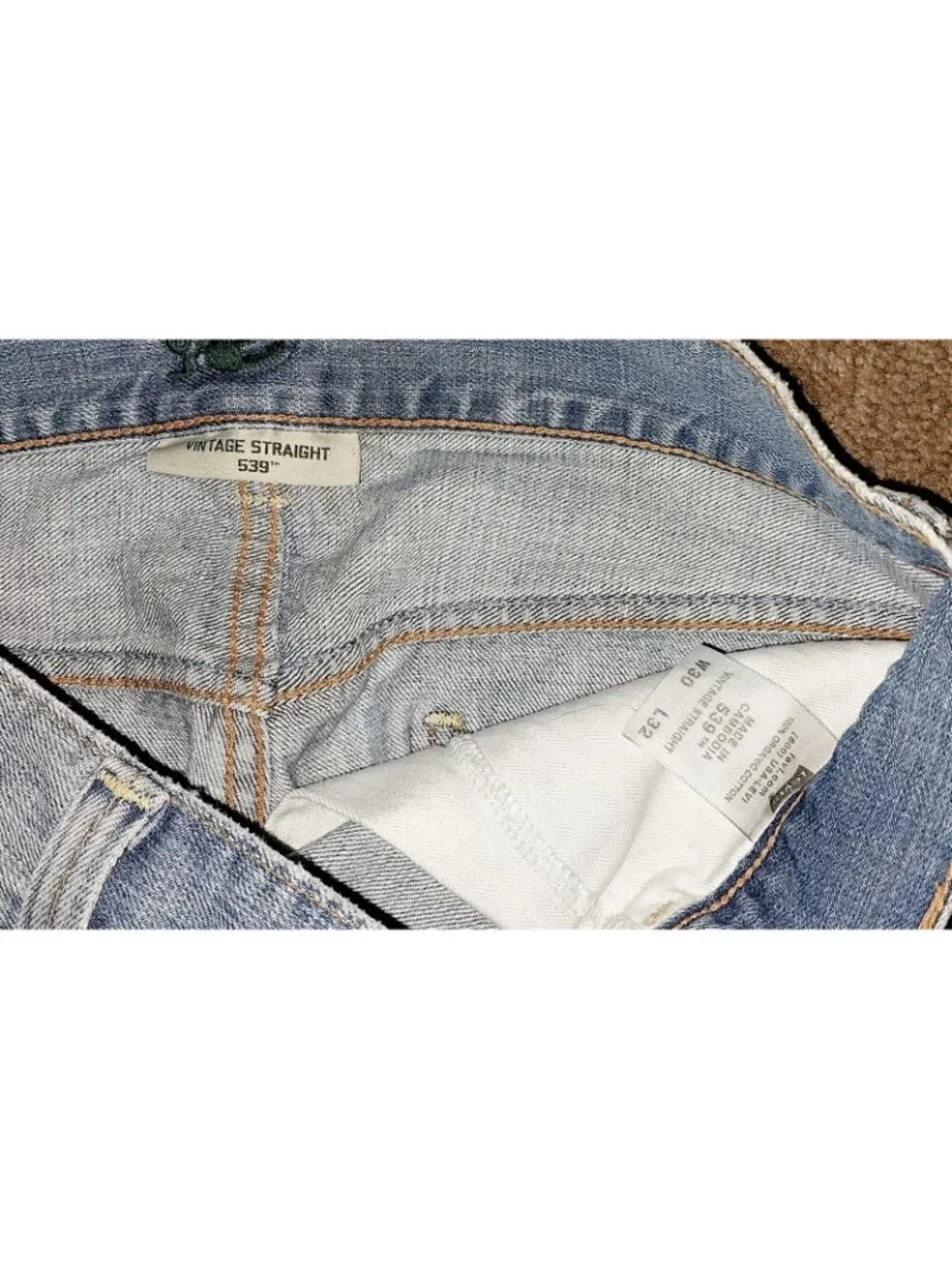 Levis Vintage 539 Jeans Mens Blue Straight Leg 30X32